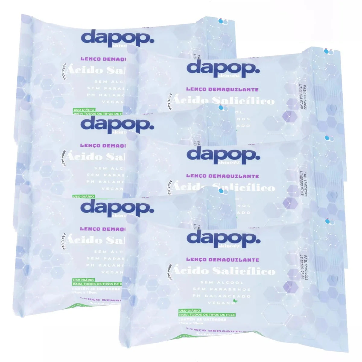 Lenço Demaquilante Dapop – 3 versões para cada tipo de cuidado, Vegano™