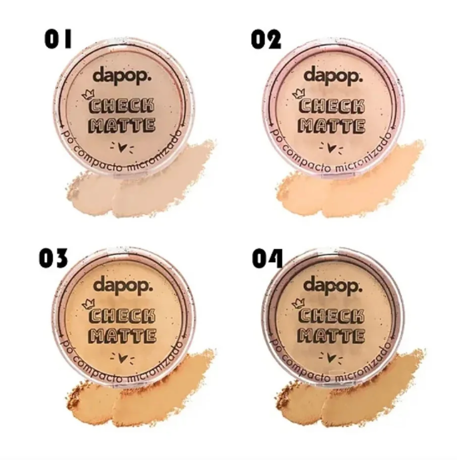Pó Compacto Multi Matte Dapop – 4 em 1™