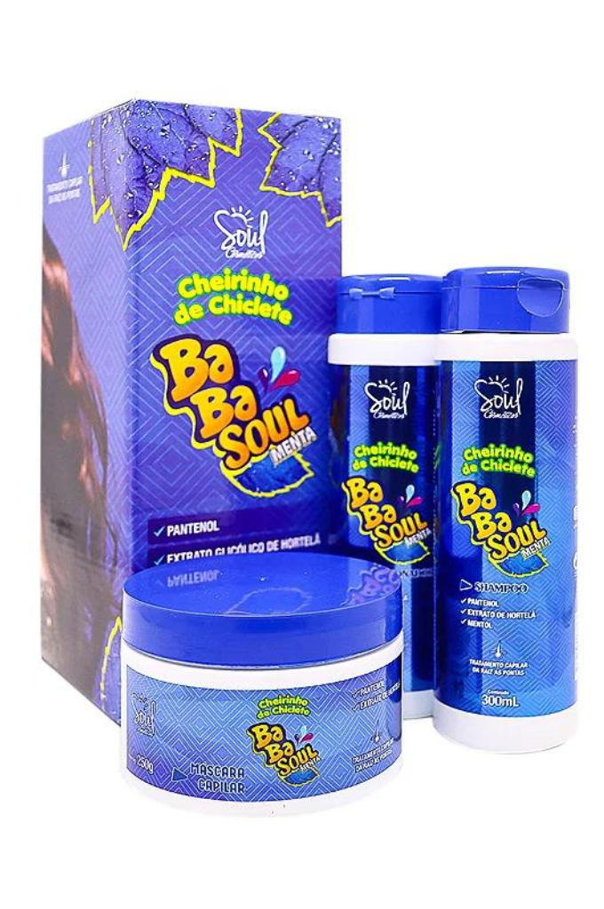 Kit Shampoo, Condicionador e Mascára Capilar Babasoul Menta™