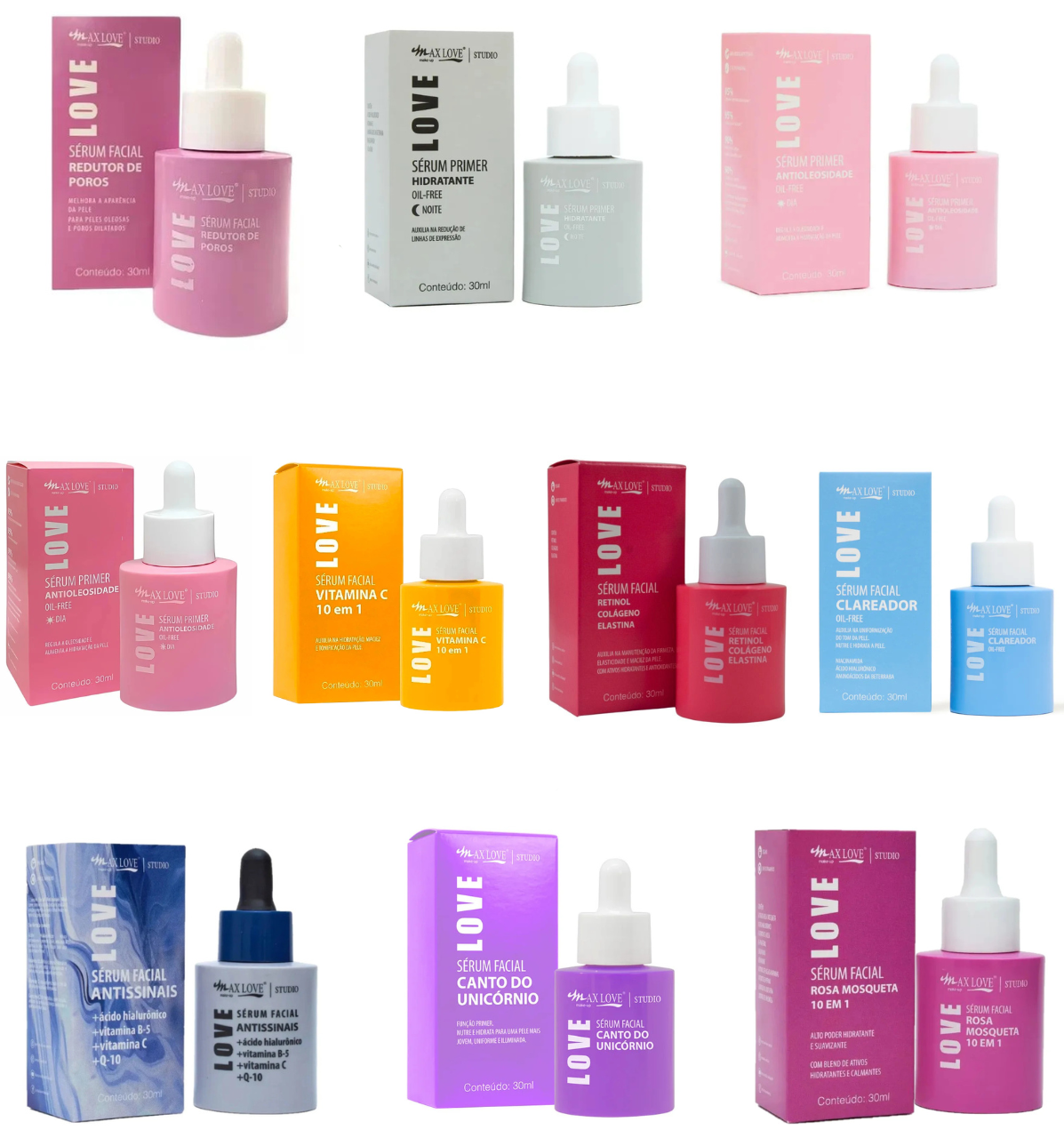 COLEÇÃO SÉRUM FACIAL MAX LOVE™