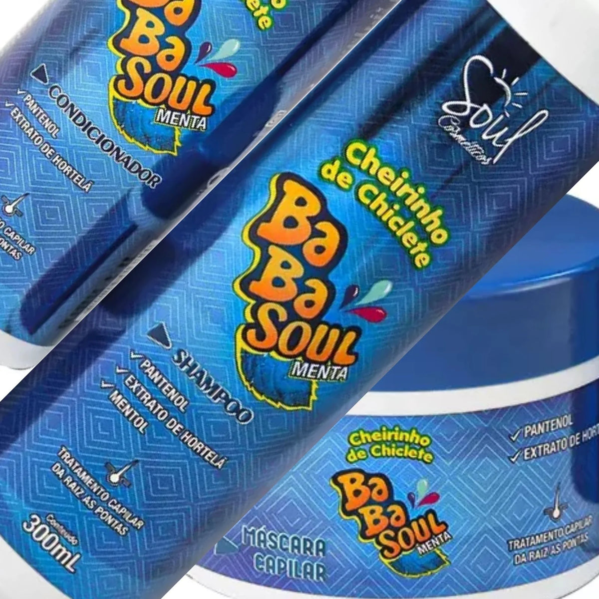 Kit Shampoo, Condicionador e Mascára Capilar Babasoul Menta™