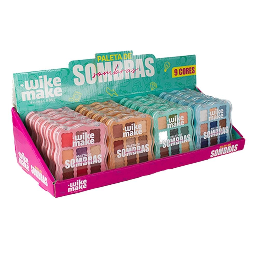 Paleta de Sombras Wike Make – 9 Cores | 4 Estilos Incríveis™