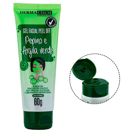 Gel de Limpeza Facial Pepino e Argila Verde, Dermachem™