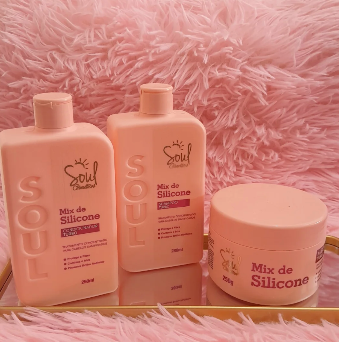 Kit Shampoo, Condicionador e Máscara capilar, Mix De Silicone™