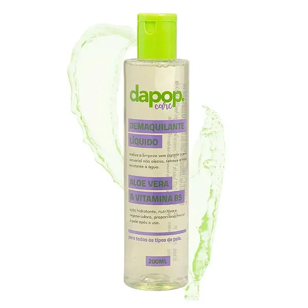 Demaquilante Líquido Dapop Care Aloe Vera, Para Todos os Tipos de Pele™