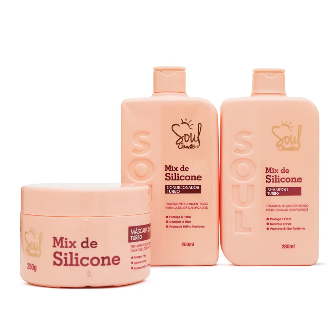 Kit Shampoo, Condicionador e Máscara capilar, Mix De Silicone™