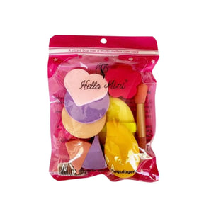 Kit Hello Mini com 9 Esponjas de Maquiagem + 1 Pincel™